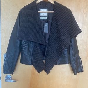Abercrombie vegan leather jacket